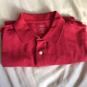 Men's J. Crew Pique Polo Red L