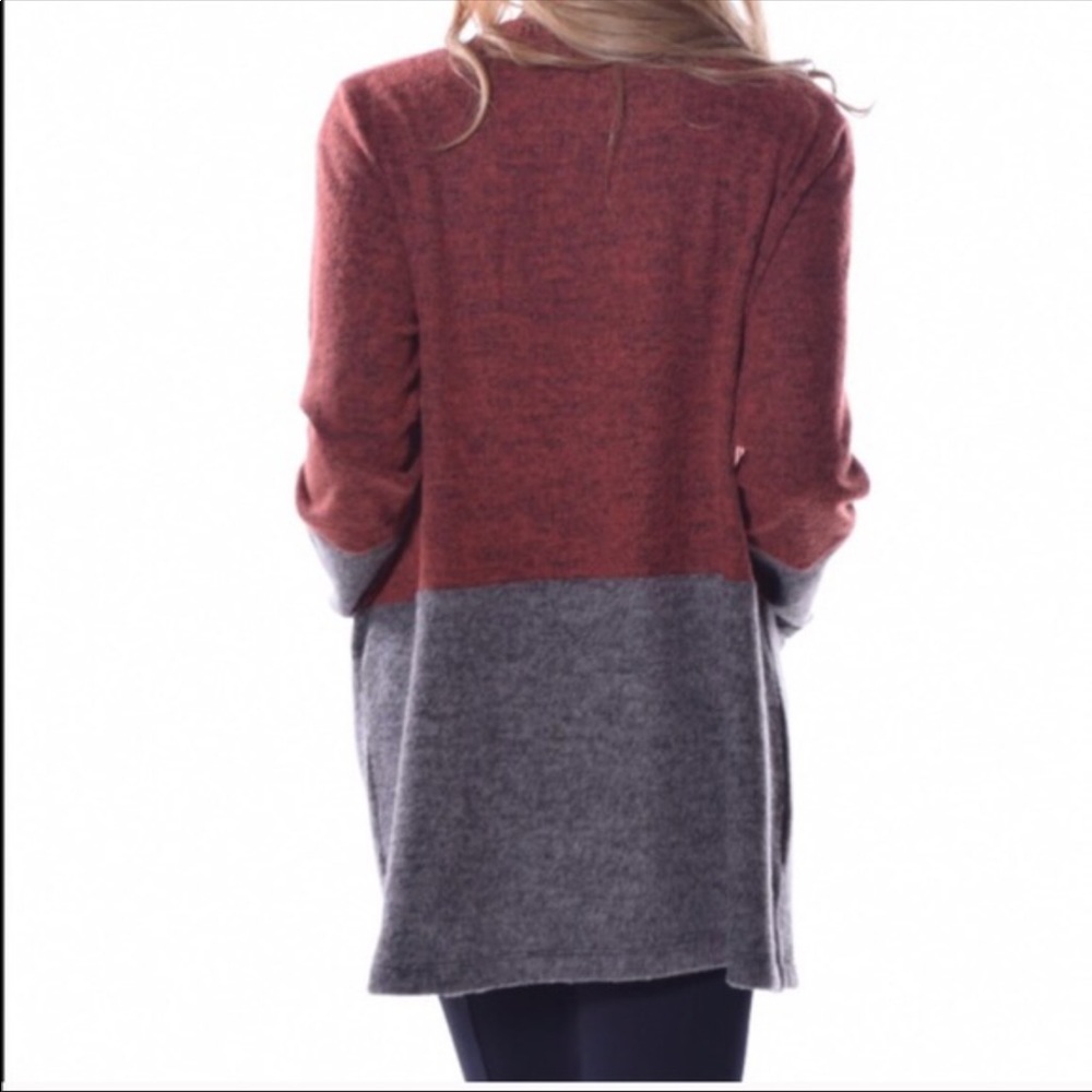 💥1 LEFT💥Cozy Color-block open pocket cardigan - Picture 4 of 5