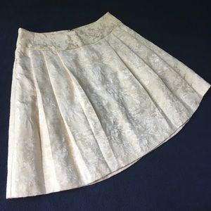 Pleated Cream Skirt