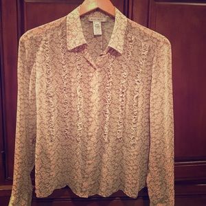 Nine West blouse. 100% Silk. Size Large.