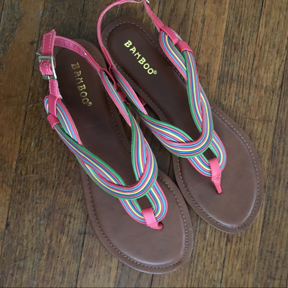 Modcloth Sandals Multi colored W9