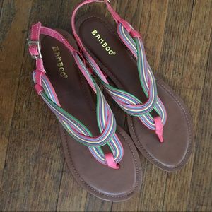 Modcloth Sandals Multi colored W9