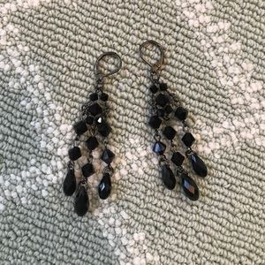 Black dangle earrings
