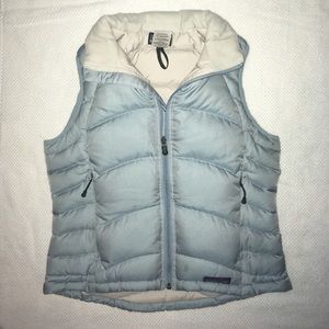 Patagonia light blue women's puffer vest