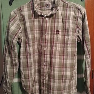 Cinch boy's button down plaid shirt