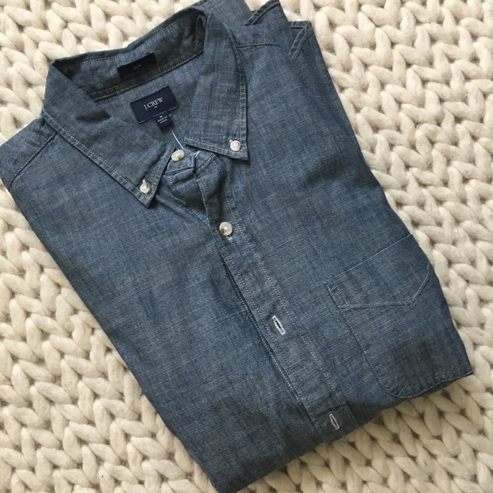 NWT J Crew Slim Fit Chambray Shirt