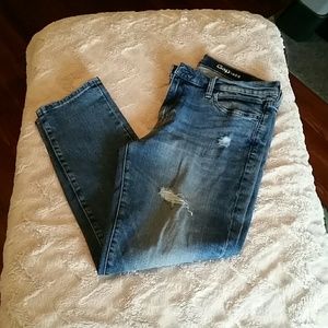 Girlfriend Distressed Gap Ankle Jeans