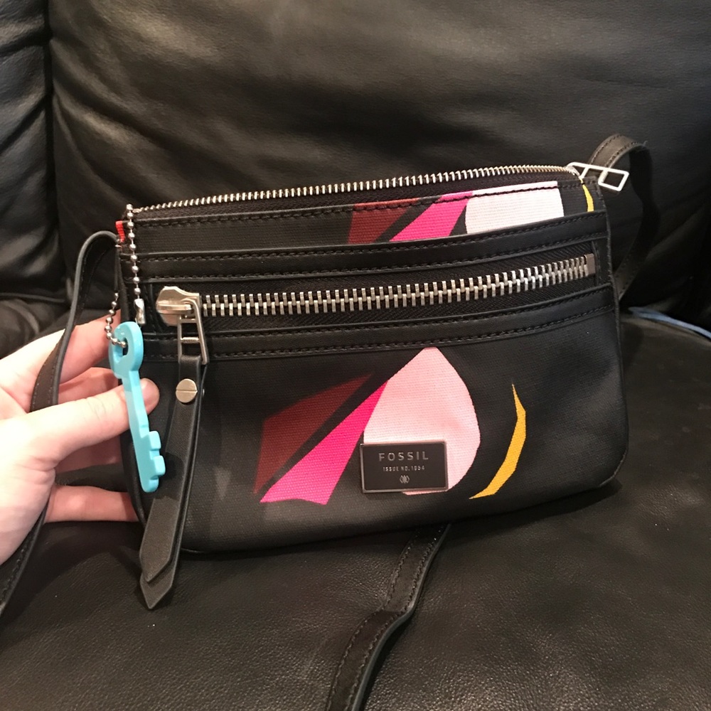 Black Fossil cross body