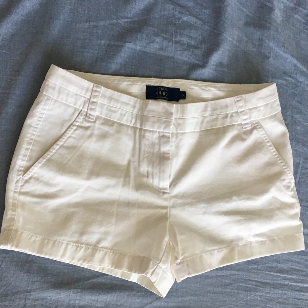 J. Crew chino shorts white