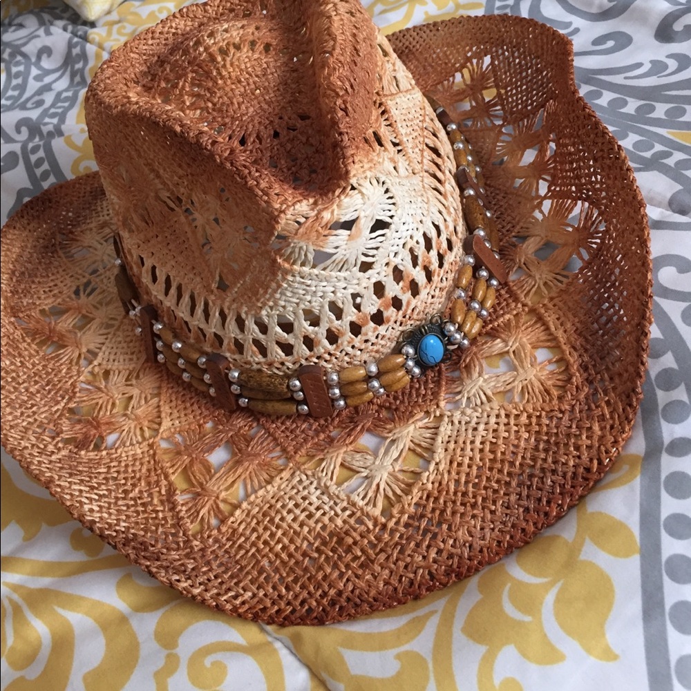 Cowboy Hat with Turquoise Beading🌻💎