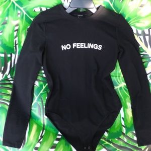 "No Feelings" Long Sleeved  BodySuit