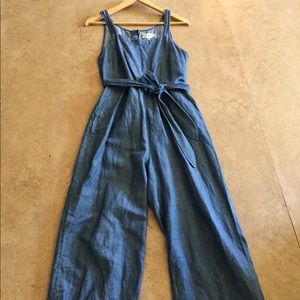 Madewell Muralist Chambray Jumpsuit- wide legged