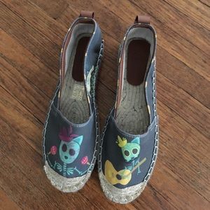Espadrilles US Women 8.5 Day of the Dead inspired