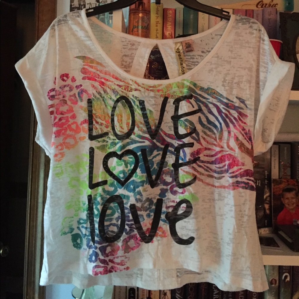Love Colorful Zebra Burnout Shirt
