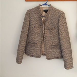 J. Crew sequin metallic tweed blazer