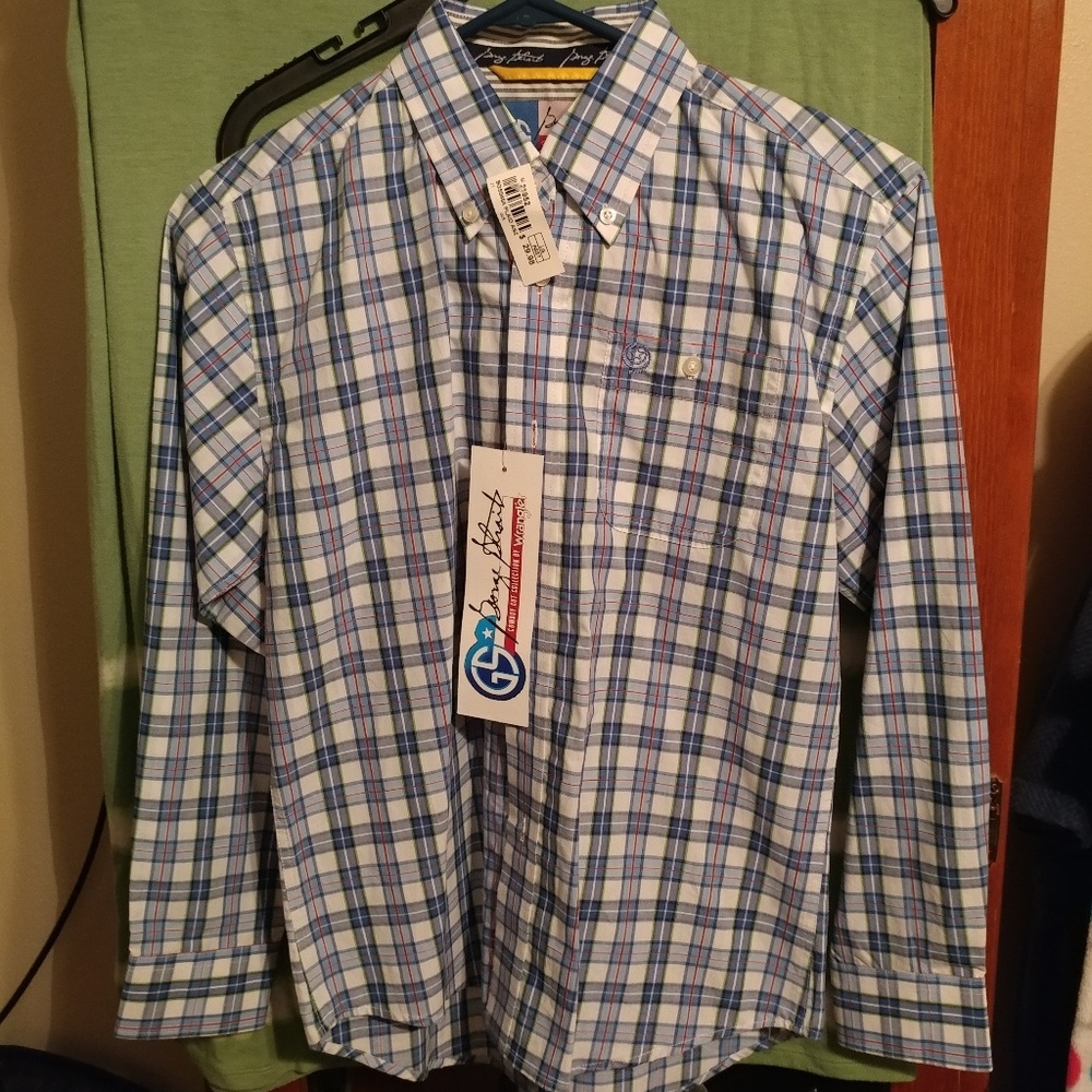 NWT boy's plaid button down