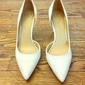 White Jessica Simpson High Heels/Pumps