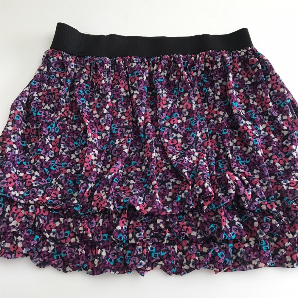Express Ruffled Floral Skirt