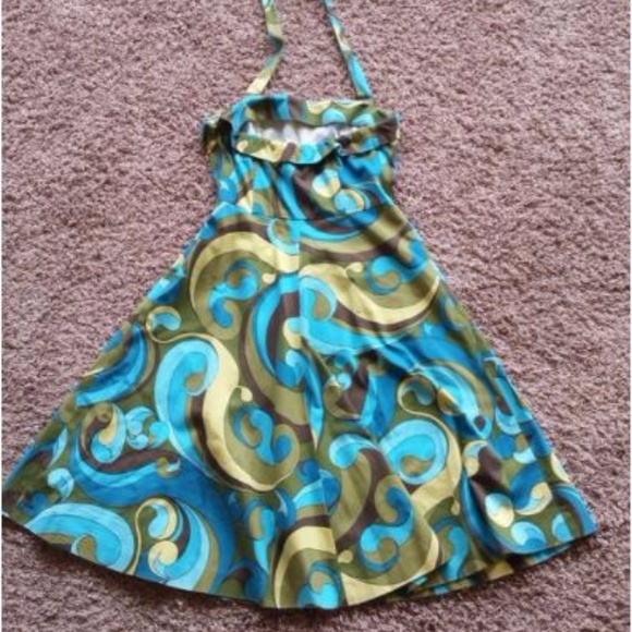 Becky & Max Retro Halter A-line Mod Dress - Picture 2 of 4