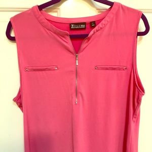 Ny & Company blouse in pink with zipper