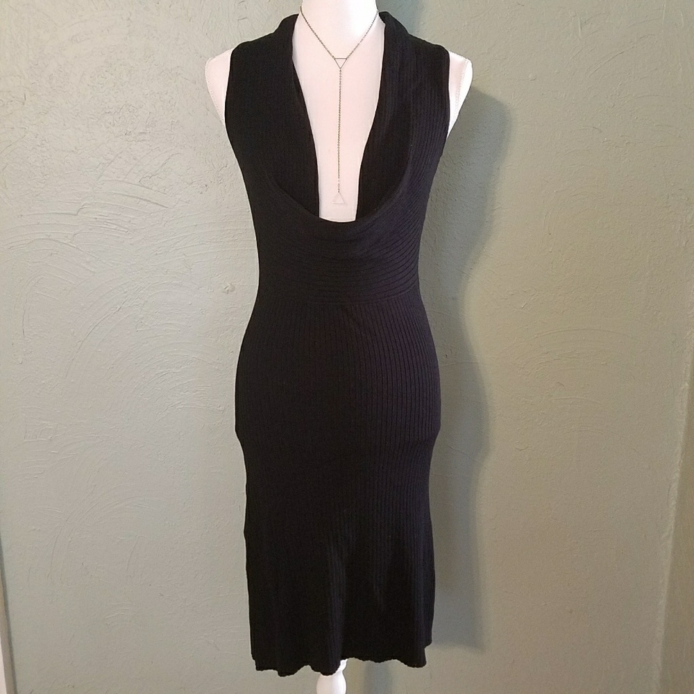 Black Ribbed Dress by Karlie