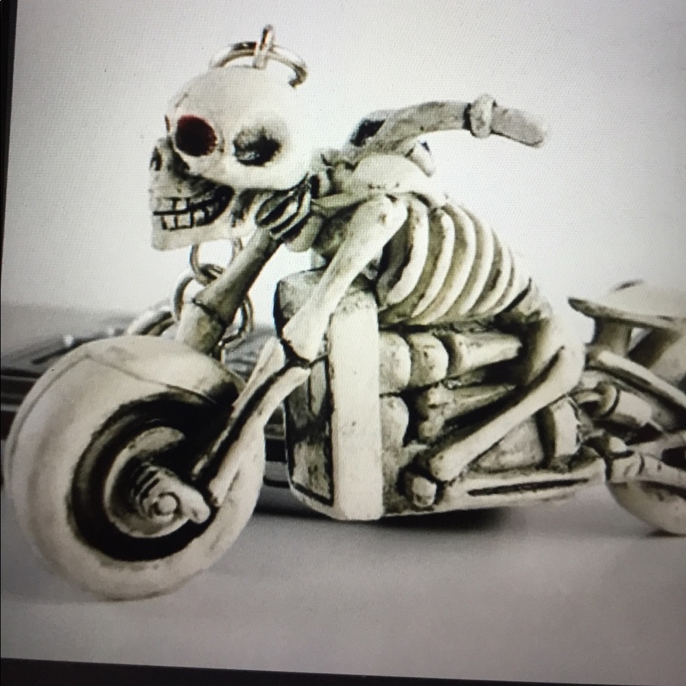 Skull Motorcycle Keychain/New