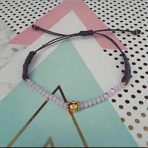 Cute Pink and Gold Bead Bracelet