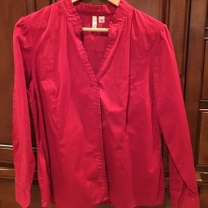 St. John's Bay button dress shirt. Red.