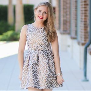Metallic Leopard Print Dress