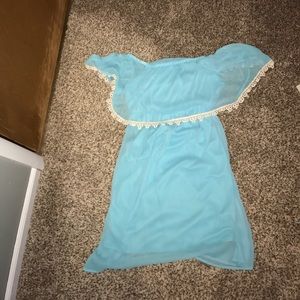 Woman's off the shoulder dress