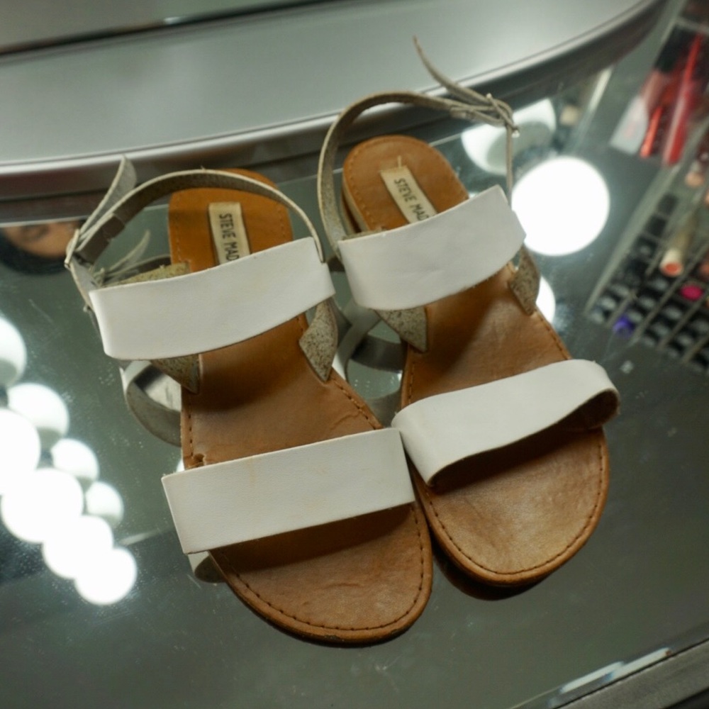 Steve Madden White Sandals
