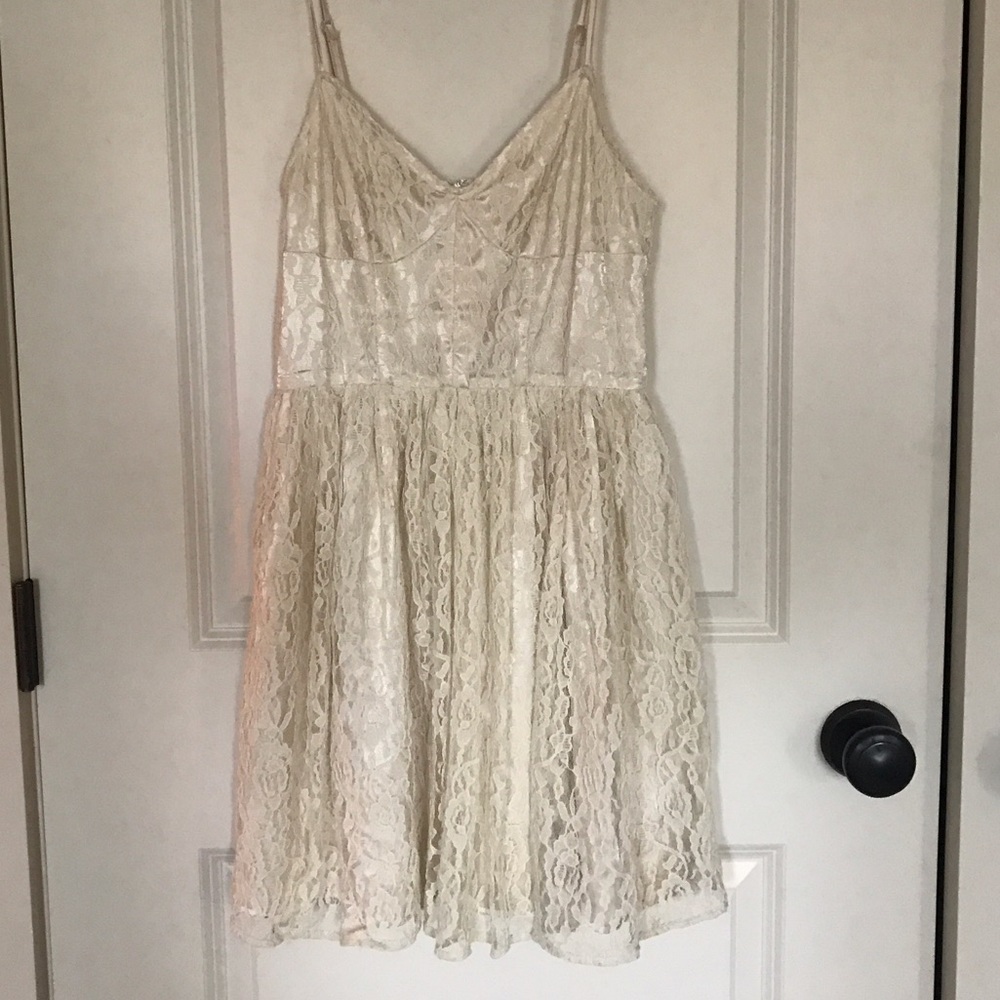 Urban Outfitters cream colored lacy dress
