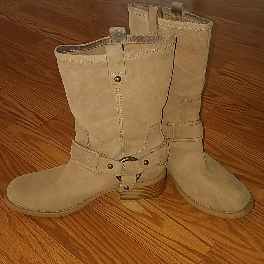 Tan Harness Boots