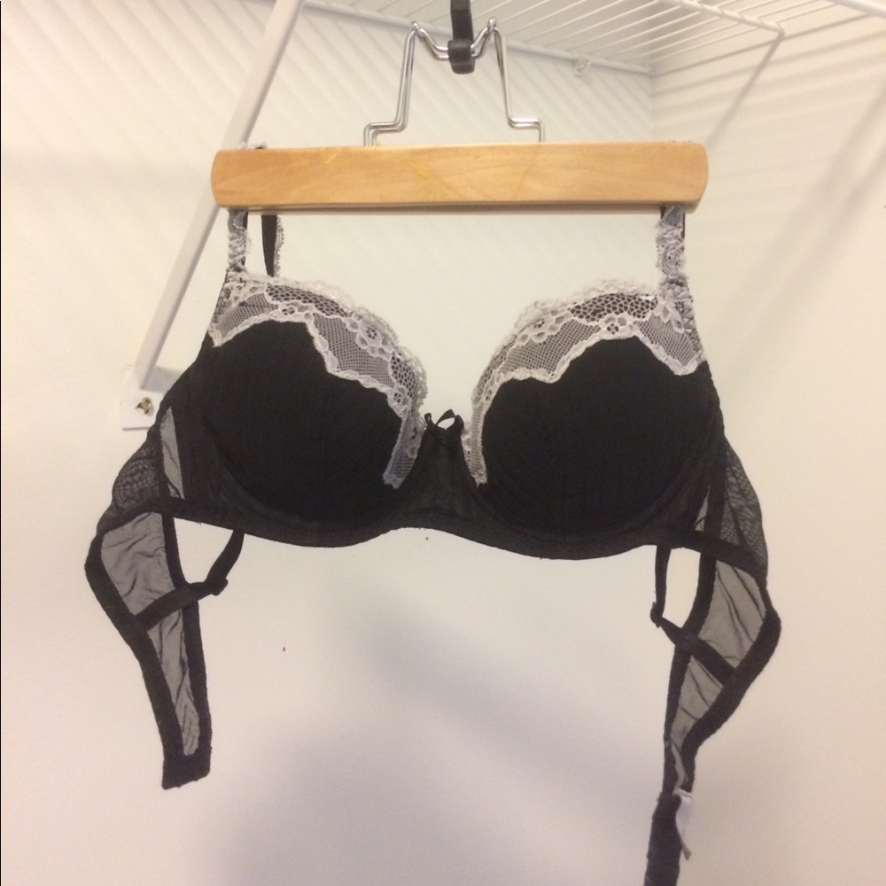 Cute black and white lace bra