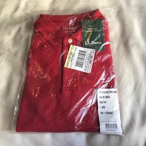 L.L. Bean Red Polo Large