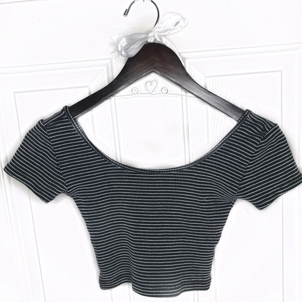 Black & White Crop Top
