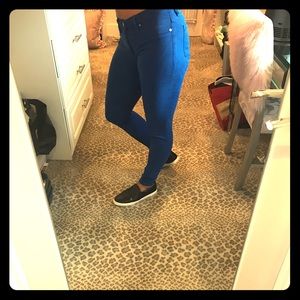 Royal blue skinny jeans
