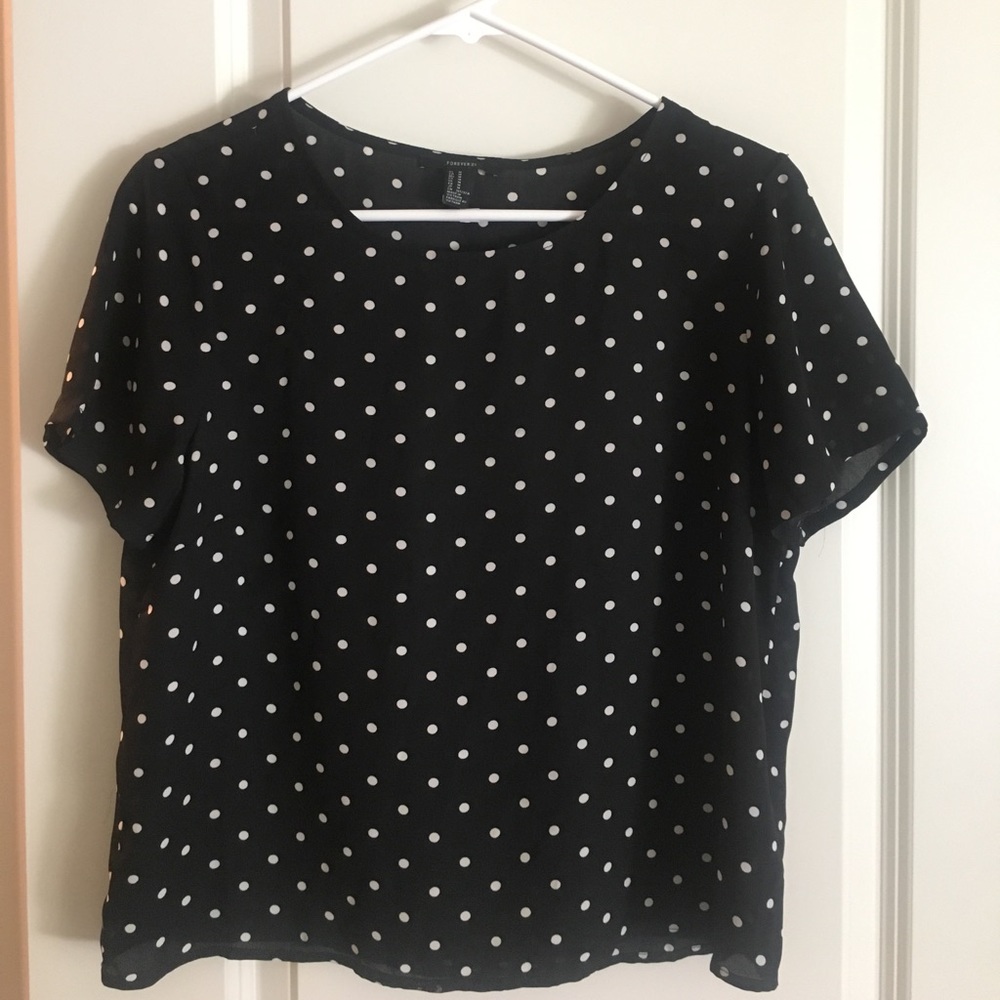 Polka Dot Black&White Top
