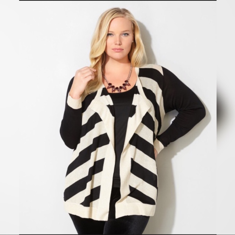 ‼️SOLD‼️ NWT - Plus Size Mitered Shimmer Cardigan