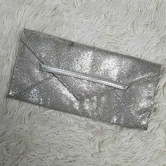 Victoria's Secret Handbags - Victoria's Secret Silver Sparkle Clutch