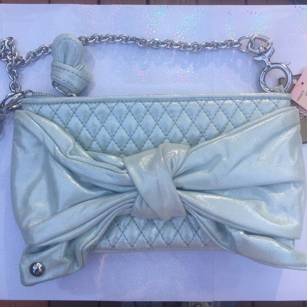 🆕🎀Juicy Couture Mermaid a Blue Bow Front Bag