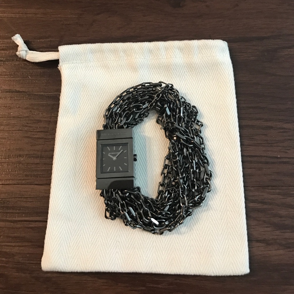 Burberry Gunmetal Multichain Bracelet Watch