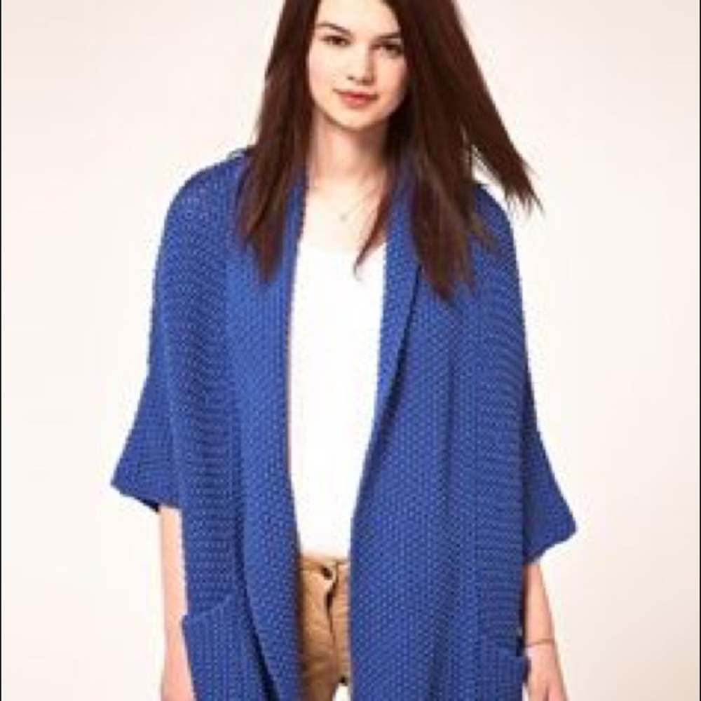 Kookai Chunky Cobalt Cardigan ASOS