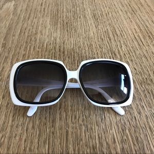 Barton Perreira White and Black Sunglasses