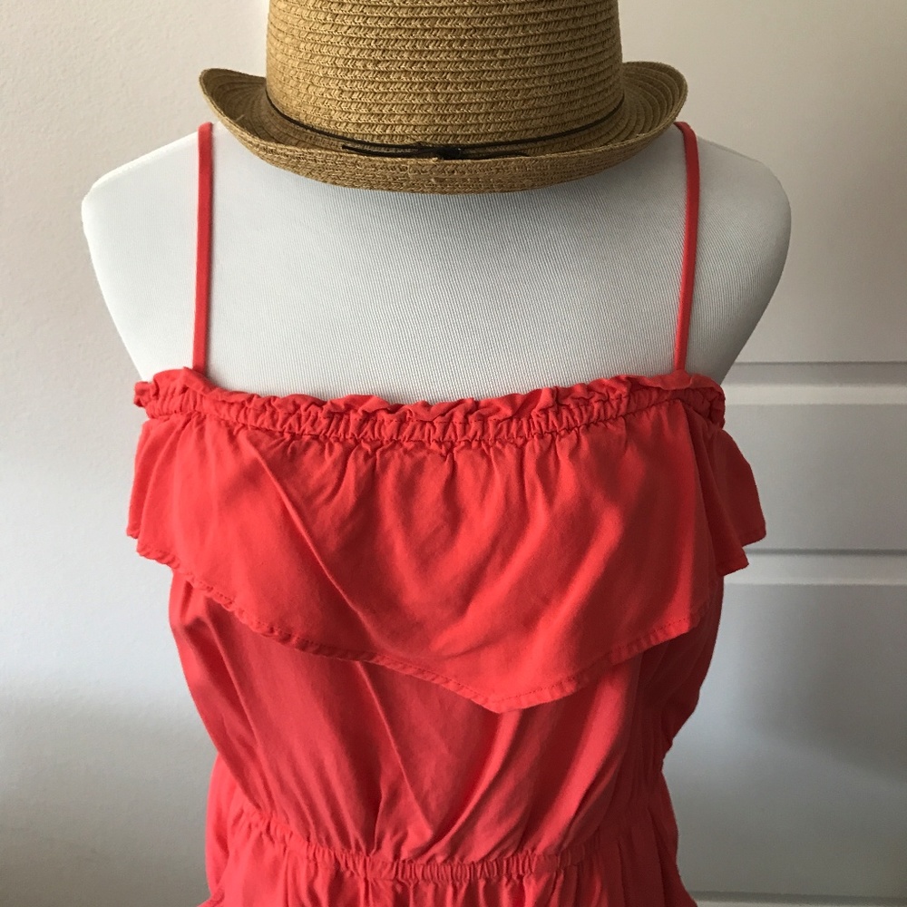 J CREW Coral Pink Blouson Dress Size Small