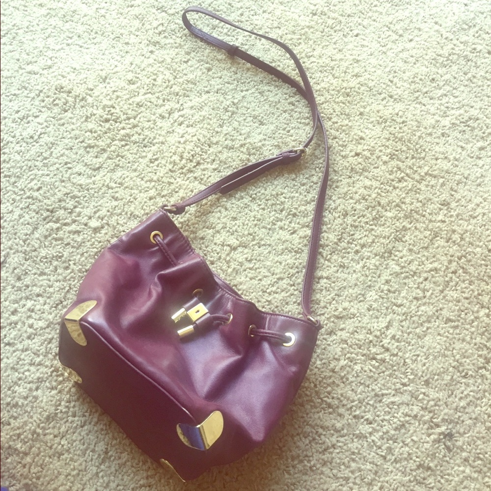 Burgundy Leather Vince Camuto Handbag
