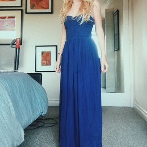 Long blue gown