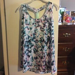 Old Navy Watercolor Racerback Tank