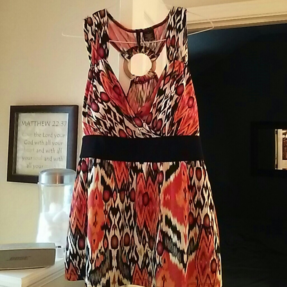 Summer top orange and black