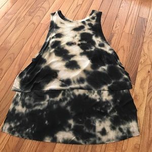 High low tie dye tank top